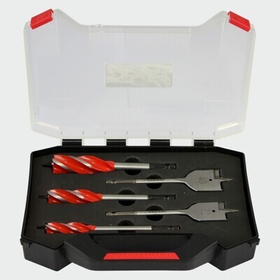 5 Piece Speed Auger and Flat Bit Set