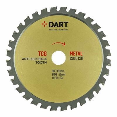 180mm x 20mm Bore x 36 Teeth Gold Metal Saw Blade PMC