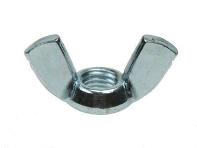 M5 Wing Nuts Mild Steel Zinc Plated