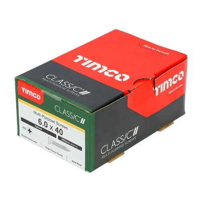 6.0 x 45 Classic Multi Purpose Wood Screws  Box of 200