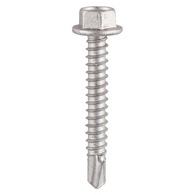 5.5mm x 50mm Hex Head Self Drilling Screws (No washer) External Coated  Box of 100
