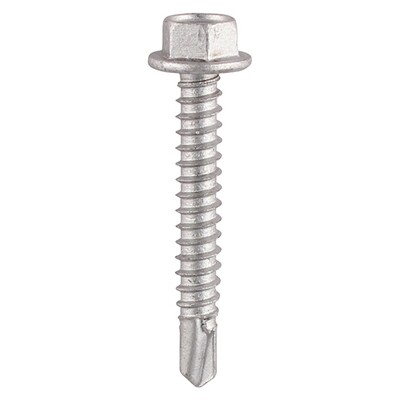 5.5mm x 70mm Hex Head Stainless Steel Self Drilling Screws (No washer) Box of 100