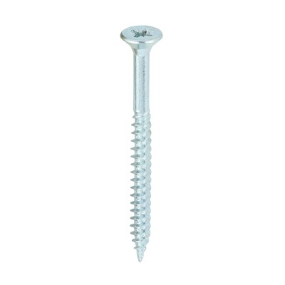 No.8 x 2  Pozi Countersunk Wood Screws Twin Thread Zinc Plated Box of 200