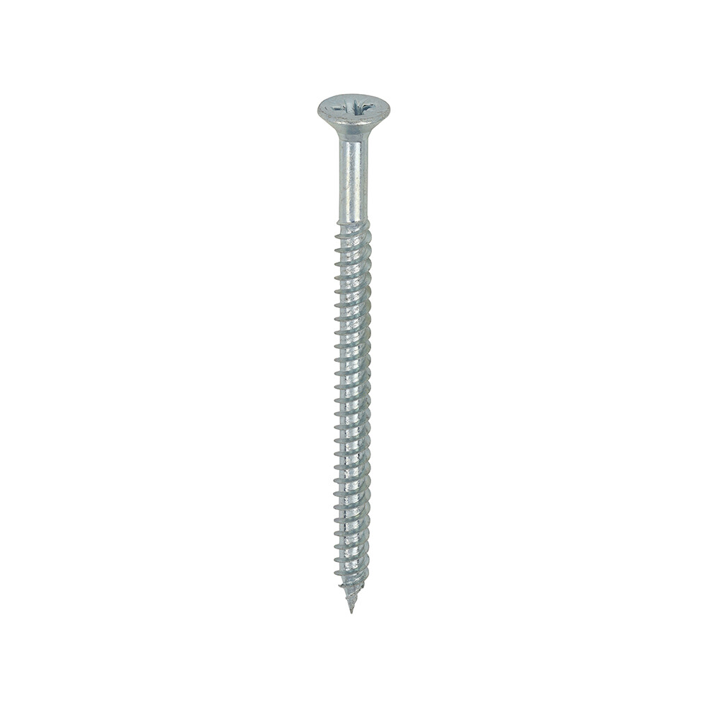 No.8 x 2 1/2 Pozi Countersunk Wood Screws Twin Thread Zinc Plated Boxed in 200s