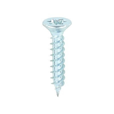 No.6 x 3/4 inch  Pozi Countersunk Wood Screws Twin Thread Zinc Plated Box of 200