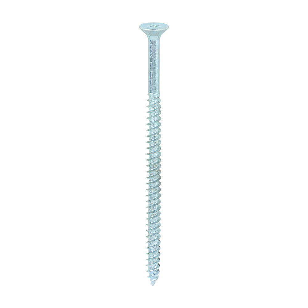No.10 x 3 1/2 inch  Pozi Countersunk Wood Screws Twin Thread Zinc Plated Box of 100
