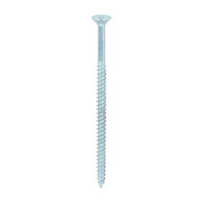 No.10 x 3 1/2 inch  Pozi Countersunk Wood Screws Twin Thread Zinc Plated Box of 100