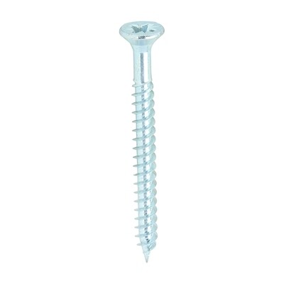 No.6 x 1 1/2  Pozi Countersunk Wood Screws Twin Thread Zinc Plated Box of 200