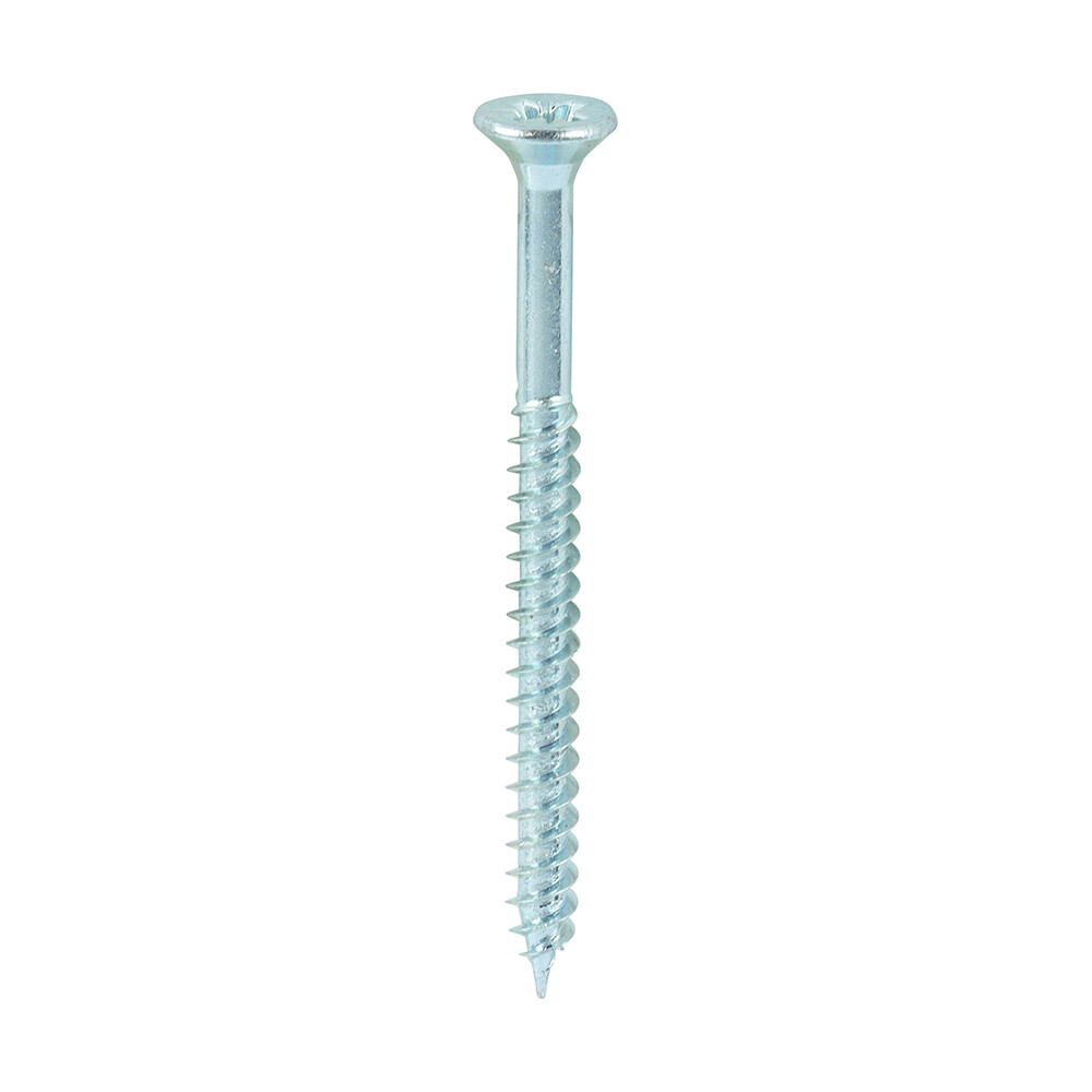 No.6 x 1 3/4  Pozi Countersunk Wood Screws Twin Thread Zinc Plated Box of 200