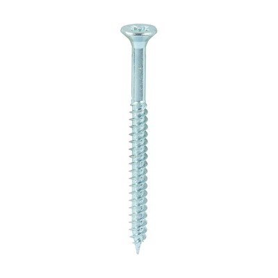 No.6 x 1 3/4  Pozi Countersunk Wood Screws Twin Thread Zinc Plated Box of 200