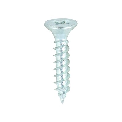 No.7 x 3/4 inch  Pozi Countersunk Wood Screws Twin Thread Zinc Plated Box of 200