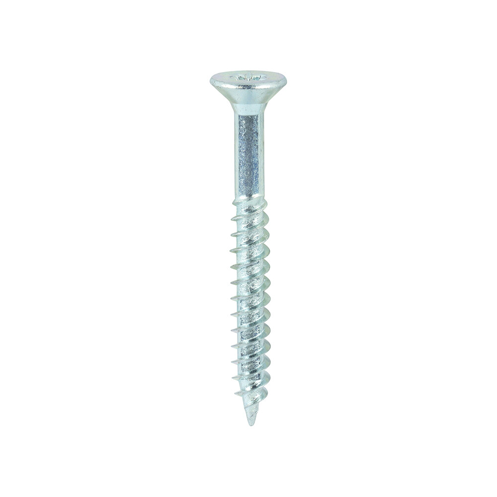 No.10 x 1 3/4 inch  Pozi Countersunk Wood Screws Twin Thread Zinc Plated Box of 200
