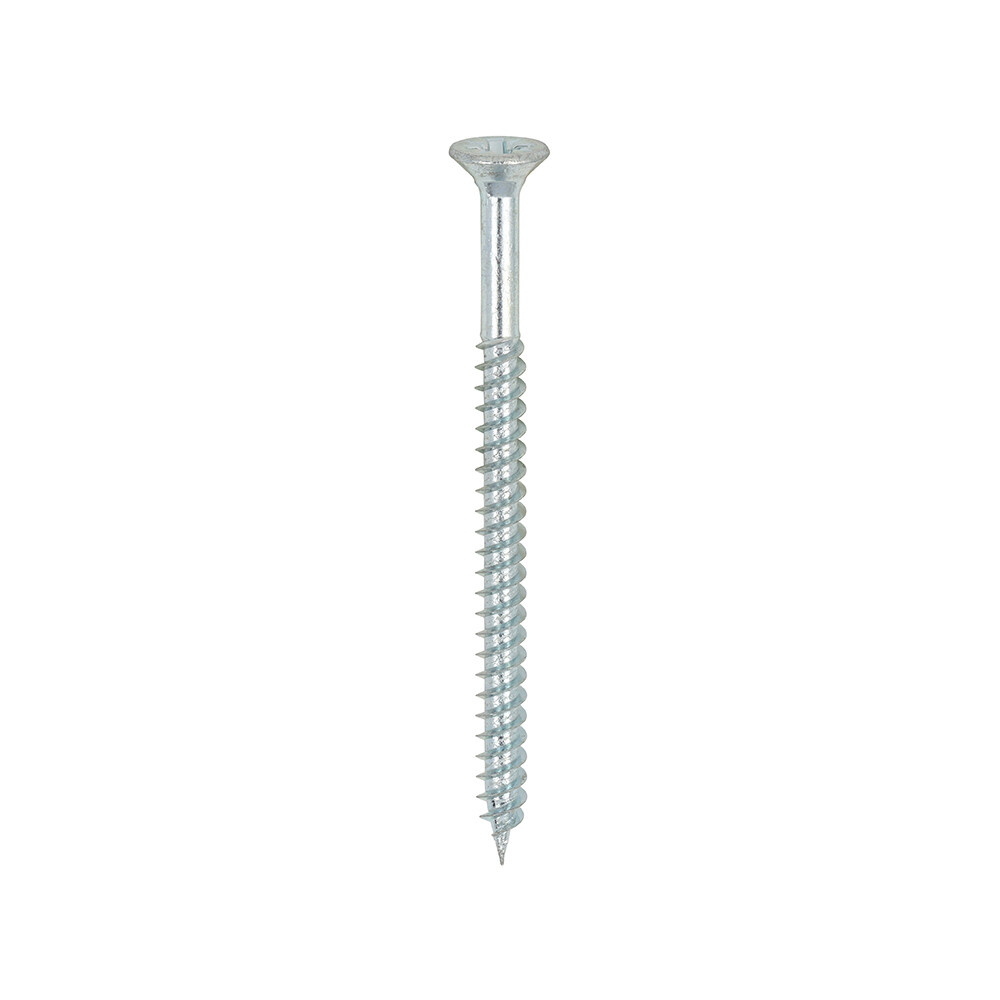 No.6 x 2 inch Pozi Countersunk Wood Screws Twin Thread Zinc Plated Box of 200