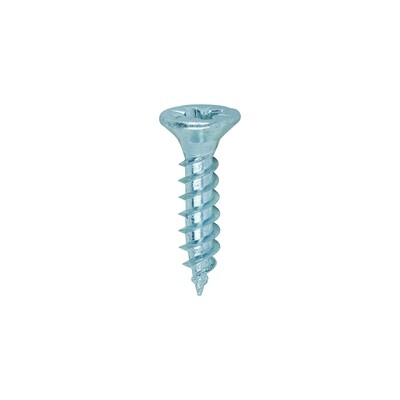 No.6 x 5/8 inch  Pozi Countersunk Wood Screws Twin Thread Zinc Plated Box of 200
