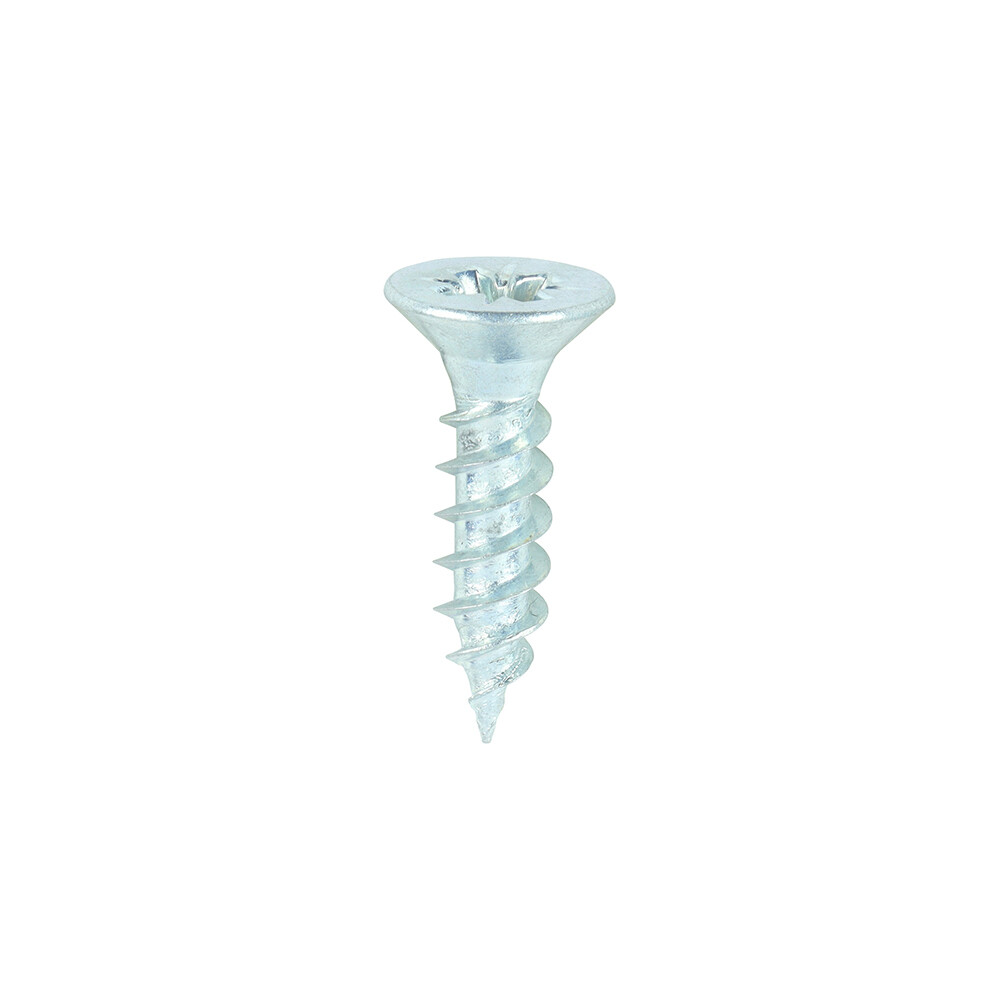 No.7 x 5/8 inch  Pozi Countersunk Wood Screws Twin Thread Zinc Plated Box of 200