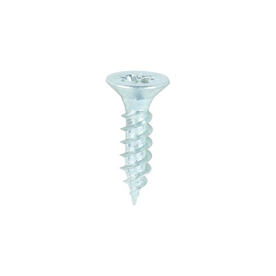 No.7 x 5/8 inch  Pozi Countersunk Wood Screws Twin Thread Zinc Plated Box of 200
