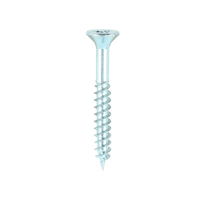 No.7 x 1 1/4  Pozi Countersunk Wood Screws Twin Thread Zinc Plated Box of 200