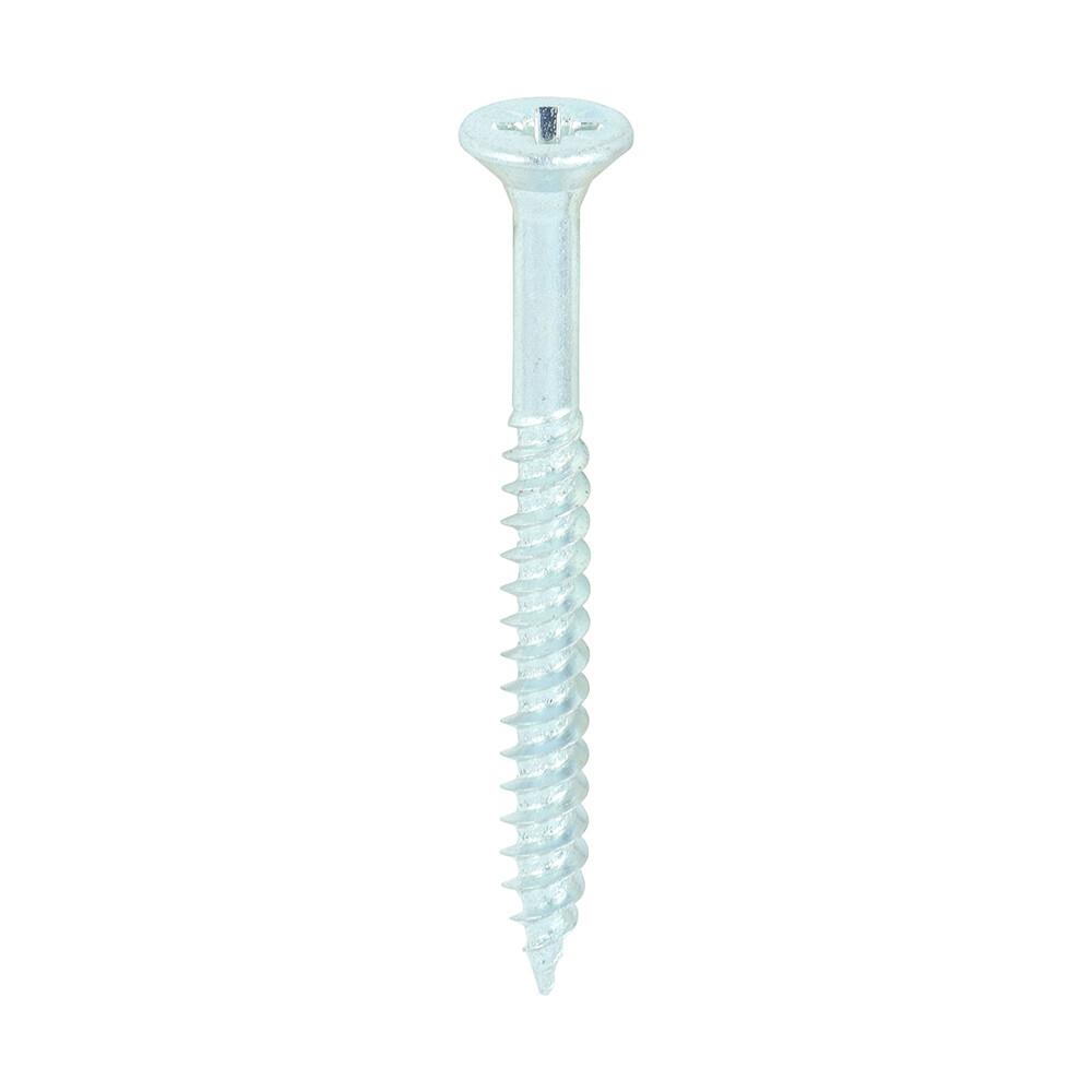 No.8 x 1 3/4  Pozi Countersunk Wood Screws Twin Thread Zinc Plated Box of 200