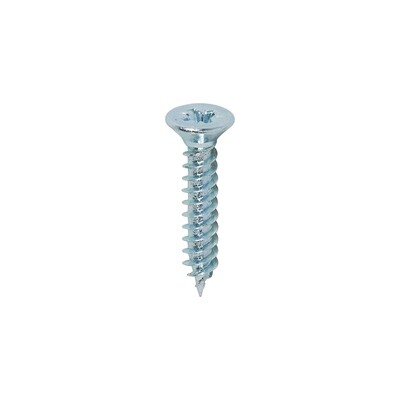 No.4 x 5/8 inch  Pozi Countersunk Wood Screws Twin Thread Zinc Plated Box of 200
