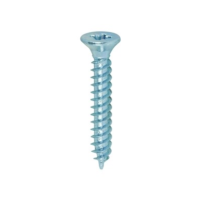 No.4 x 3/4 inch  Pozi Countersunk Wood Screws Twin Thread Zinc Plated Box of 200