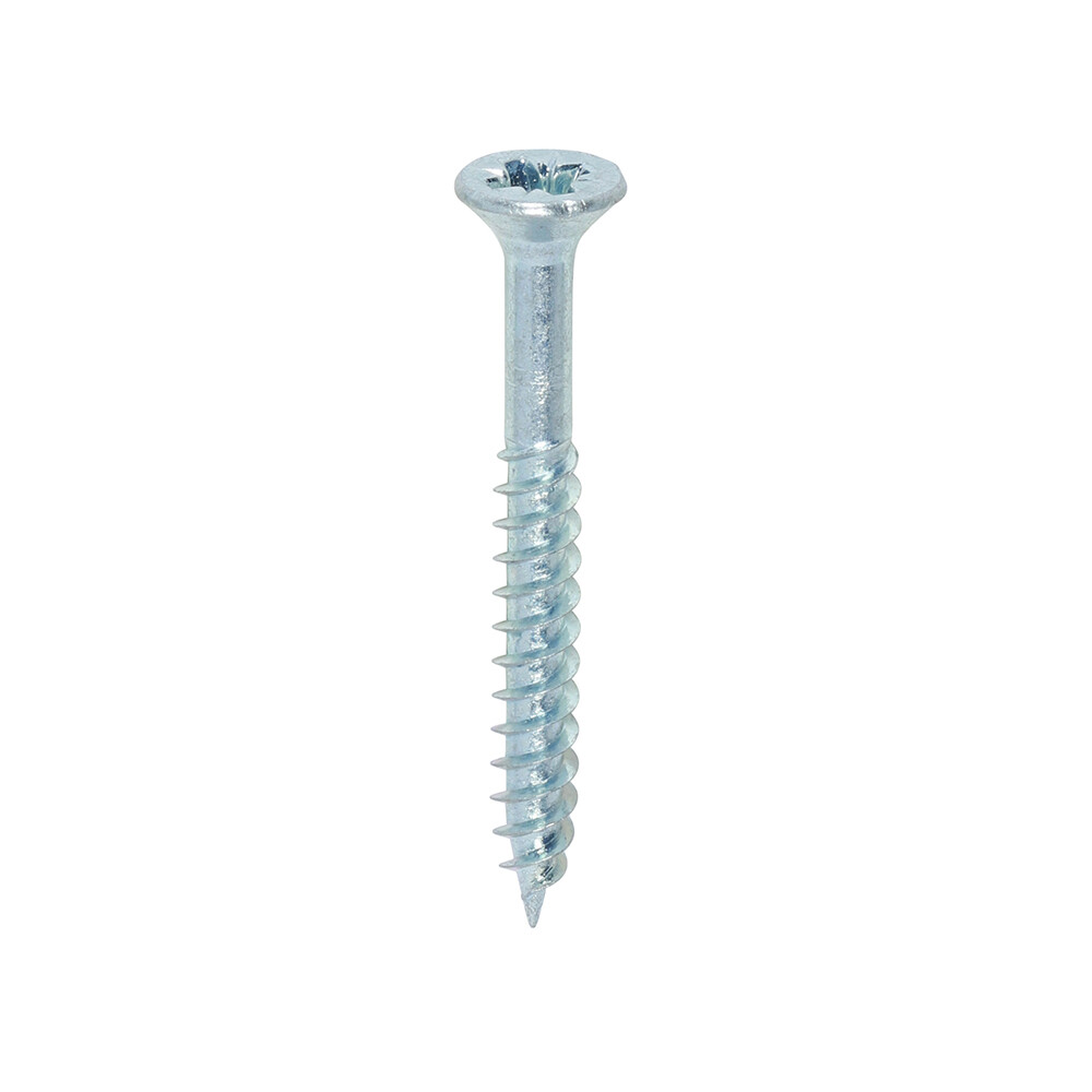 No.6 x 1 1/4   Pozi Countersunk Wood Screws Twin Thread Zinc Plated Box of 200