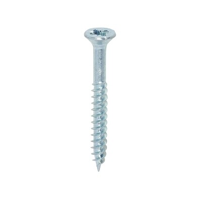No.6 x 1 1/4   Pozi Countersunk Wood Screws Twin Thread Zinc Plated Box of 200