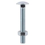 M8 x 70  Cup Square Hex (carriage Bolts) Zinc  Box of 50