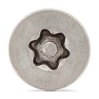 M4 x 6  6-Lobe Pin Security Countersunk Head A2 stainless steel  Box of 100