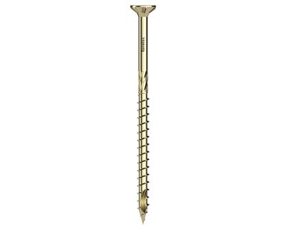 12.0mm x 600mm Paneltwistec Screws Countersunk TX50 Torx Drive Zinc &amp; Yellow Coated Box of 25