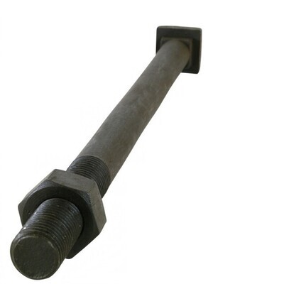 Holding Down Bolt &amp; Nut to BS7419 High Tensile Grade 4.6 self colour - size M20 x 375mm