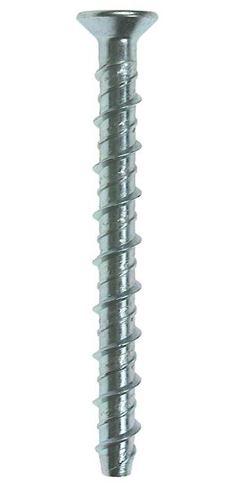 8mm (6mm drill) x 50mm Countersunk Ankerbolt TX25 Zinc   Box of 100