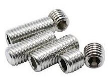 M6 x 45mm Socket Sets (Grub Screws) A4 316 Plain Cup Point Din 916