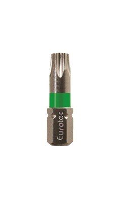 Eurotec Green TX40 Torx Bits 25mm long Packed in 10s