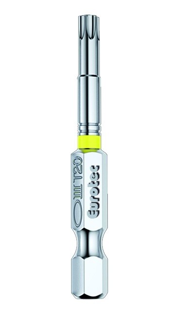 Eurotec Yellow TX20 Torx Bits 50mm long Packed in 1s
