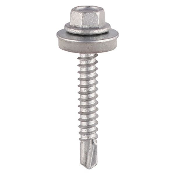 5.5mm x 50mm Hex Head Stainless Steel Self Drilling Screws (With Sealing washer) BML50W16 Box of 100