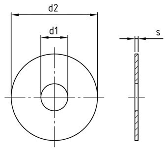 M6 x 25mm Penny Washers A2 Stainless Steel (1 washer)