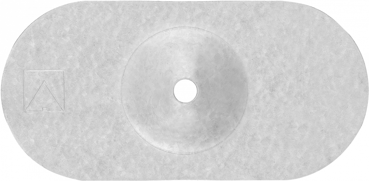 82mm R-POW-05-ALZN Oval steel washers - deep version (5mm Hole) Box of 100