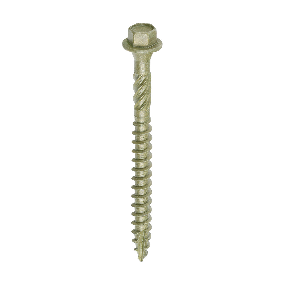 Index Screws  6.7mm x 75mm  Green External Coating Hex Washer Head (Part 75IN)  Box of  50
