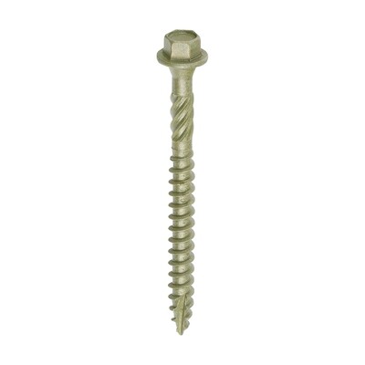 Index Screws  6.7mm x 75mm  Green External Coating Hex Washer Head (Part 75IN)  Box of  50