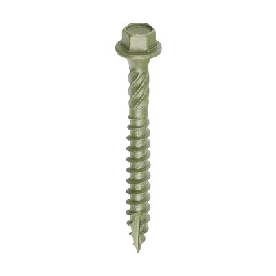 Index Screws  6.7mm x 60mm  Green External Coating Hex Washer Head (Part 60IN)  Box of 50