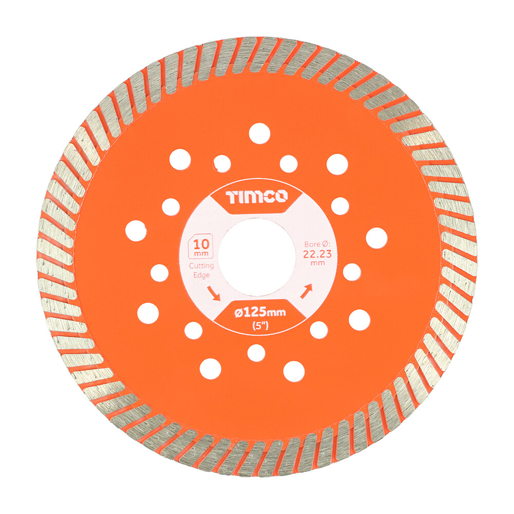 Addax 125 x 22.2mm Premium Diamond Blade - Turbo Continuous
