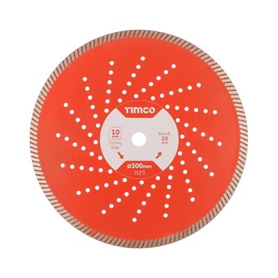 Addax 300 x 20mm Premium Diamond Blade - Turbo Continuous