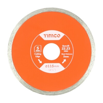 Addax 115 x 22.2mm General Purpose Tile &amp; Ceramic Diamond Blade - Continuous