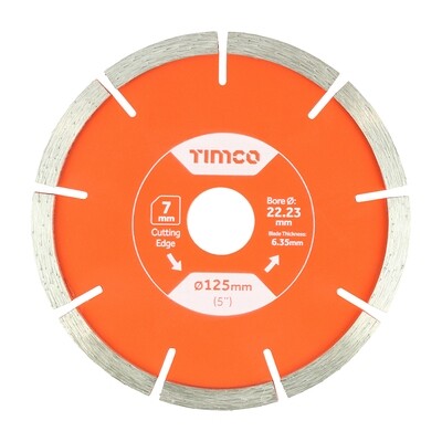 Addax 125 x 22.2mm Mortar Raking Diamond Blade - Segmented