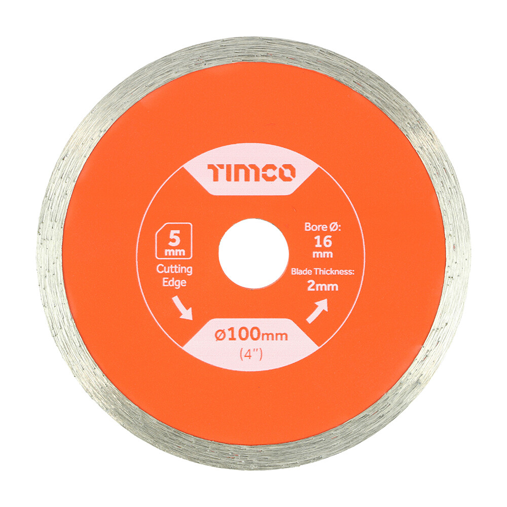 Addax 100 x 16mm General Purpose Tile &amp; Ceramic Diamond Blade - Continuous
