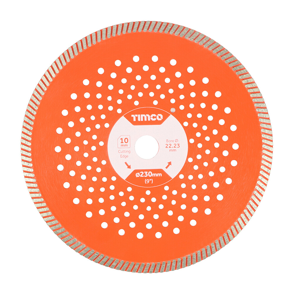 Addax 230 x 22.2mm Premium Diamond Blade - Turbo Continuous