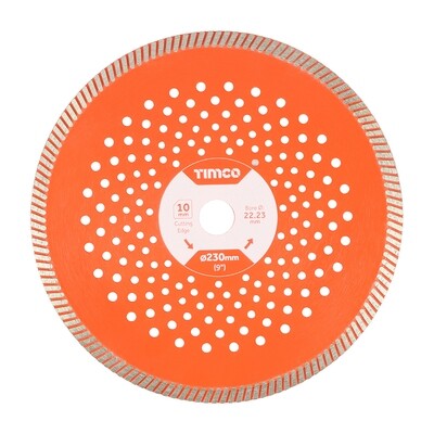 Addax 230 x 22.2mm Premium Diamond Blade - Turbo Continuous