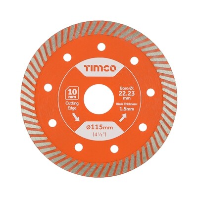Addax 115 x 22.2mm Premium Tile &amp; Ceramic Diamond Blade - Thin Turbo