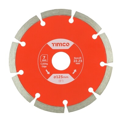 Addax 125 x 22.2mm General Purpose Diamond Blade - Segmented