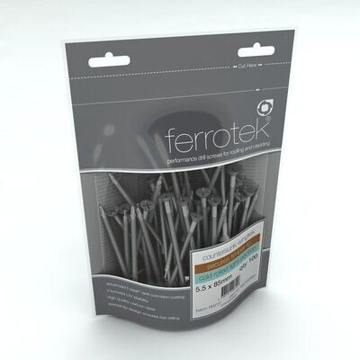 4.8mm x 38mm Countersunk self Drilling Screws Ferrotek External Coated  Box of 100